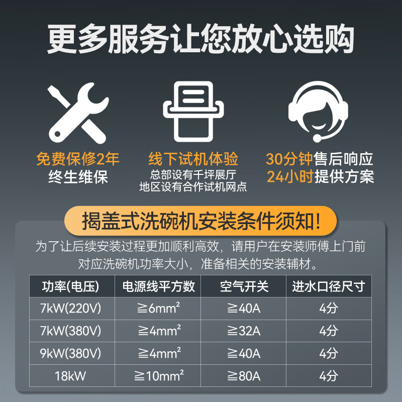 麥大廚PDX-1001JD加大容量款揭蓋式洗碗機商用12kw